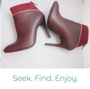 Fashion Ankle Boots* Faux Leather* Size 6